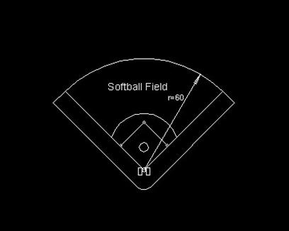 Softball Field Autocad Blocks